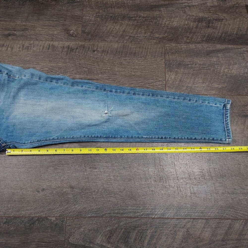 Distressed New York & Company Low-Rise Slouch Slim Leg Size 6 Blue Jeans Womens - Picture 6 of 13